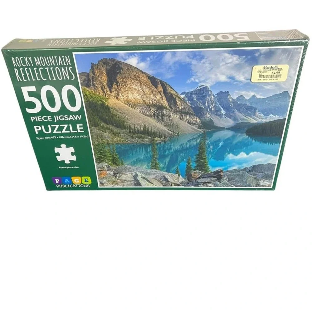 Rocky Mountain Reflections NIB 500 Piece Jigsaw Puzzle‎ Scenic View Family Fun
